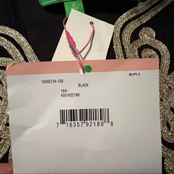 NWT! Pappagallo black dress with embellishment. - Picture 12 of 15